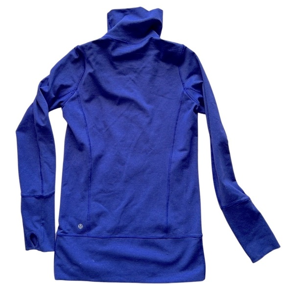 Lululemon In Stride Jacket Tonka Stripe Pigment Blue Size 4 - Picture 3 of 7